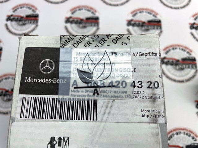 MERCEDES A0084204320 Задние тормозные колодки в наличии Николаев