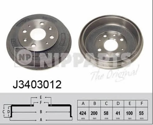 J3403012 NIPPARTS Тормозной барабан купить в Ужгород