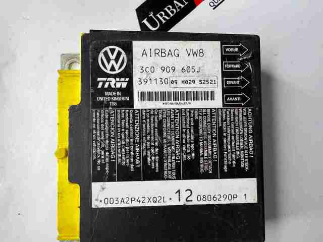 Módulo processador de controlo da bolsa de ar (Centralina eletrônica AIRBAG) 3C0909605J VAG