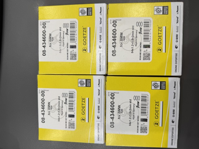 Комплект поршневых колец на 1 цилиндр, STD 0843460000 GOETZE
