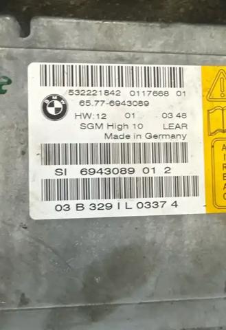 BMW 65776943089 Модуль-процессор управления подушкой безопасности (ЭБУ AIRBAG) в наличии Кривой Рог