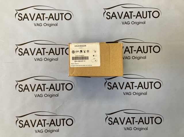 Колодки тормозные дисковые комплект 80A698451K VAG