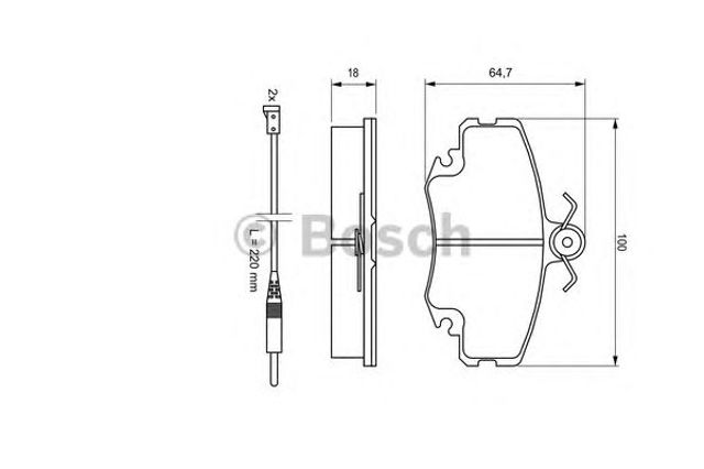 Колодки тормозные передние дисковые 0986467720 BOSCH
