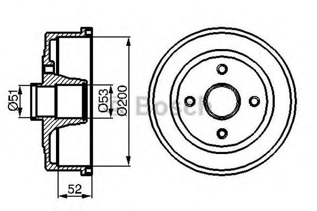 Задний барабан 0986477135 BOSCH