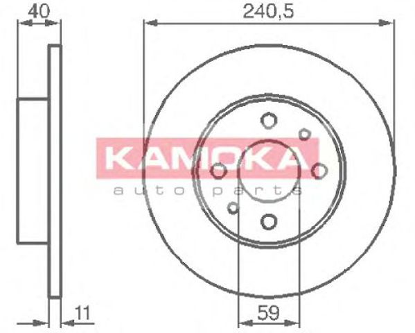 Дисковый тормоз 103280 KAMOKA