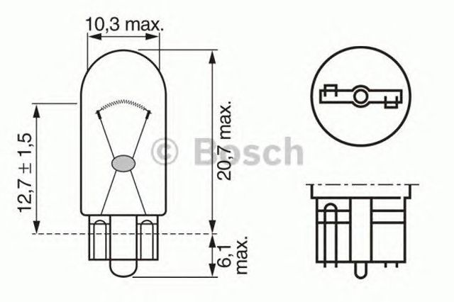 Лампочка плафона освещения салона/кабины 1987302217 BOSCH