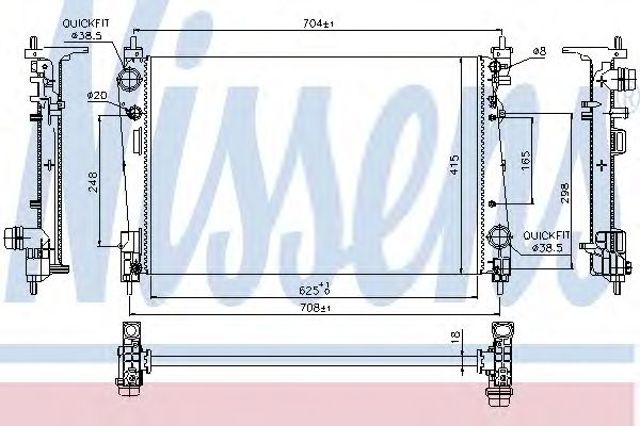 Радиатор 617864 NISSENS