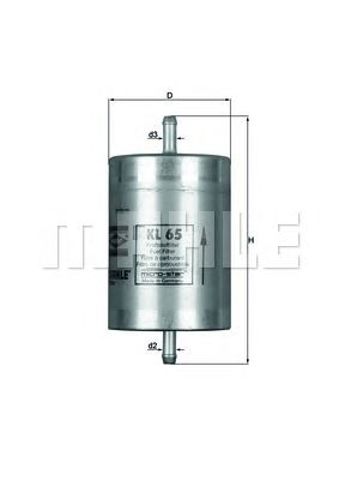 Фильтр топливный KL65 MAHLE