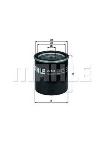 Фильтр очистки масла центробежный OC534 MAHLE
