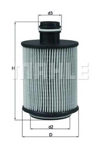 Фильтр масла OX559D MAHLE