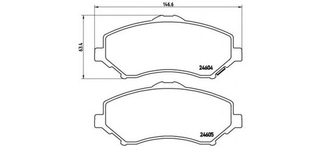 Колодки тормозные P11022 BREMBO
