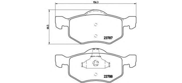 Передние тормозные колодки P24056 BREMBO