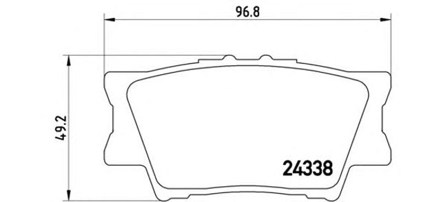 Комплект задних колодок P83089 BREMBO