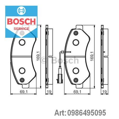 0986495095 Передние тормозные колодки купить Львов