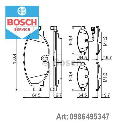 BOSCH 0986495347 Колодки тормозные передние дисковые в наличии Винница