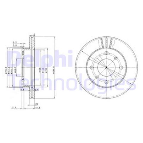 BG2632 DELPHI Диск тормозной передний купить в Кривой Рог