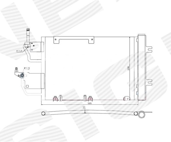 Радиатор кондиционера opel zafira (b), 05.05 - 01.08 RC940052