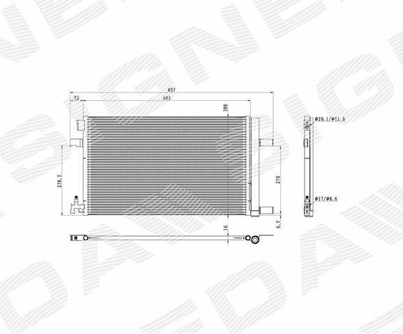 Радиатор кондиционера opel zafira tourer (c), 11 - 19 RC940135