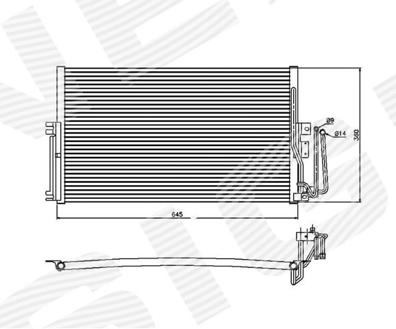 Радиатор кондиционера opel vectra (b), 95 - 98 RC94234
