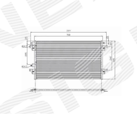 Радиатор кондиционера renault laguna ii (g), 03.01 - 04.05 RC94551