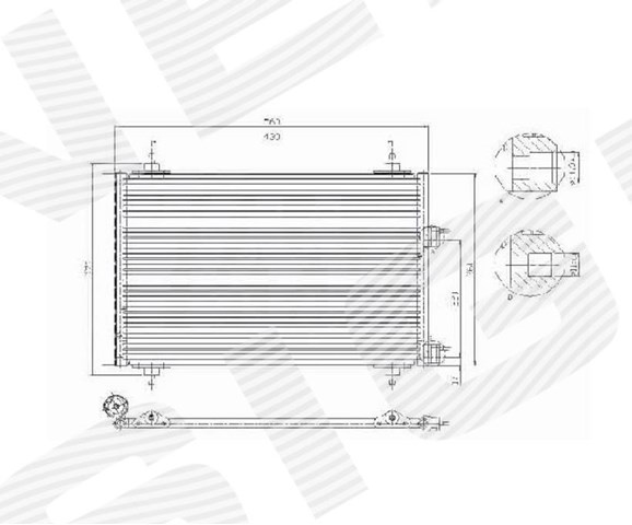 Радиатор кондиционера peugeot 307 (3_), 03.01 - 09.05 RC94570