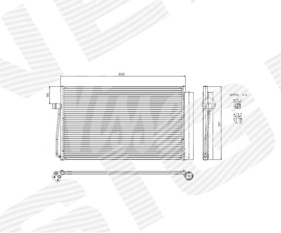 Радиатор кондиционера bmw 7 (e65/e66), 09.01 - 12.04 RC94679