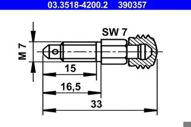 Болт воздушного клапана / вентиль 03.3518-4200.2