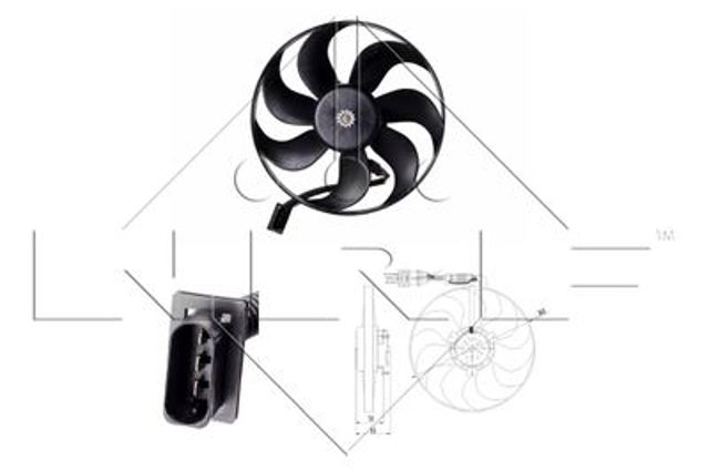 Вентилятор охлаждения радиатора 47064