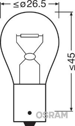 Лампа накаливания p21w 12v 21w 7506ULT