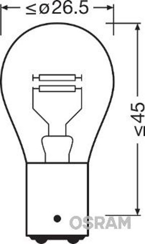 Лампа накаливания p21/5w 12v 21/5w 7528ULT-02B