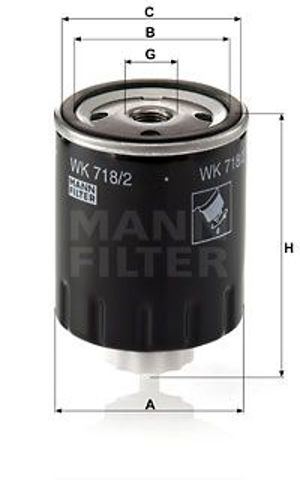 Fuel filter spin-on or inline WK 718/2