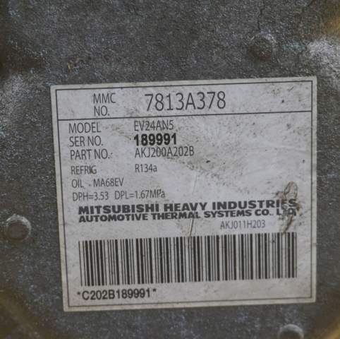 7813A378 MITSUBISHI Компрессор кондиционера купить в Хмельницкий