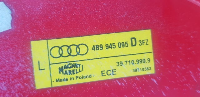 4B9945095D VAG Фонарь задний левый купить в Сумы