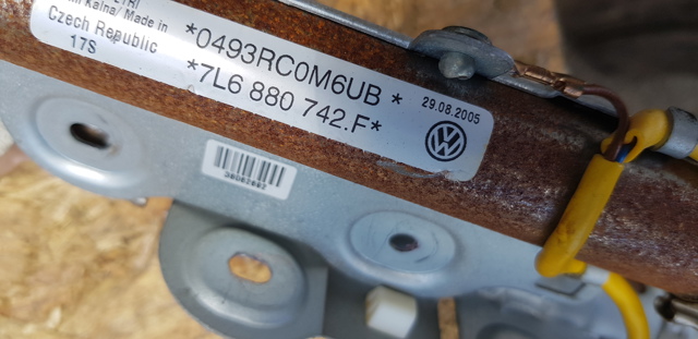 7L6880742F VAG Подушка безопасности (AIRBAG) шторка боковая правая купить в Запорожье