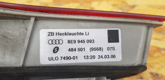 8E9945093 VAG Фонарь задний левый внутренний купить в Каменское