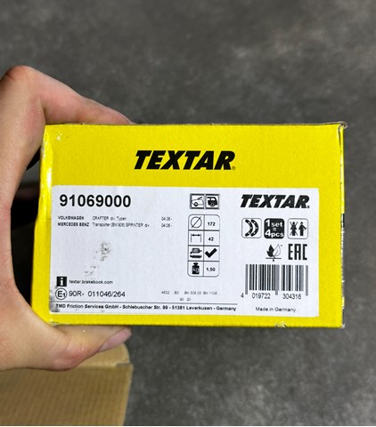 TEXTAR 91069000 Колодки ручника (стояночного тормоза) в наличии Тернополь