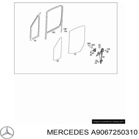 Стекло передней двери, правой A9067250310 MERCEDES