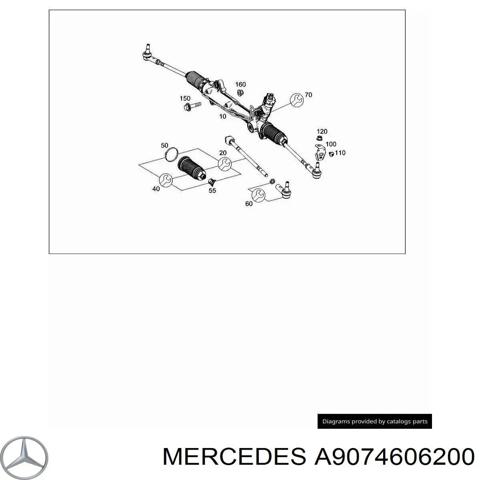 Наружный наконечник рулевой тяги A9074606200 MERCEDES