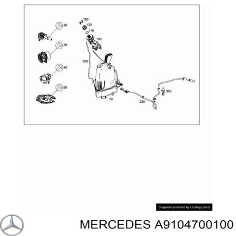 Заливная горловина бака AD BLUE A9104700100 MERCEDES