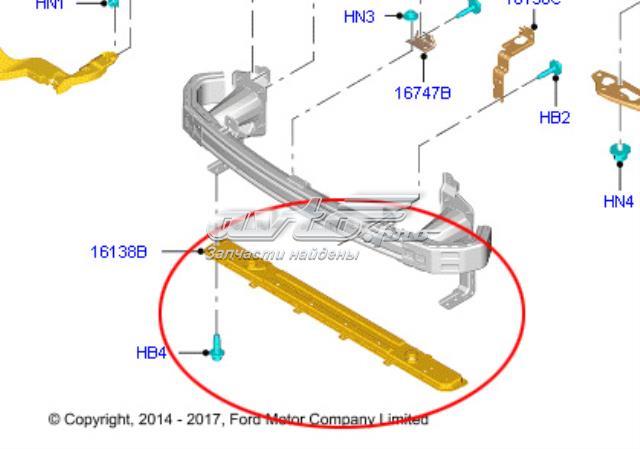 FORD FT4Z16138D Суппорт радиатора нижний (монтажная панель крепления фар) в наличии Черкассы