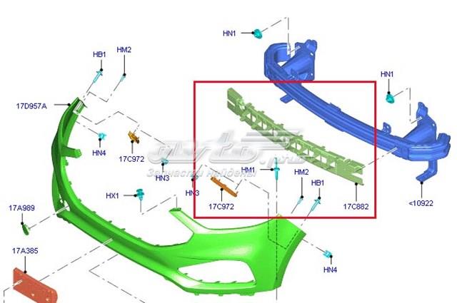 KT4Z17C882A FORD Абсорбер (наполнитель) бампера переднего купить в Кривой Рог