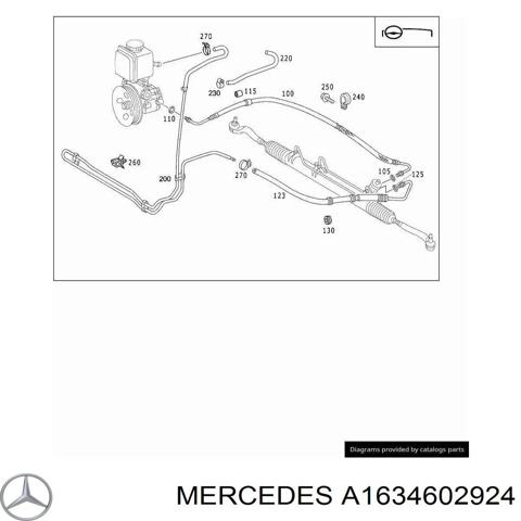 MERCEDES A1634602924 Шланг ГУР высокого давления в наличии Винница