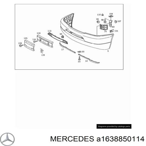 MERCEDES A1638850114 Кронштейн бампера переднего в наличии Павлоград