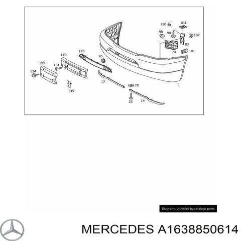 MERCEDES A1638850614 Кронштейн бампера переднего правый в наличии Полтава