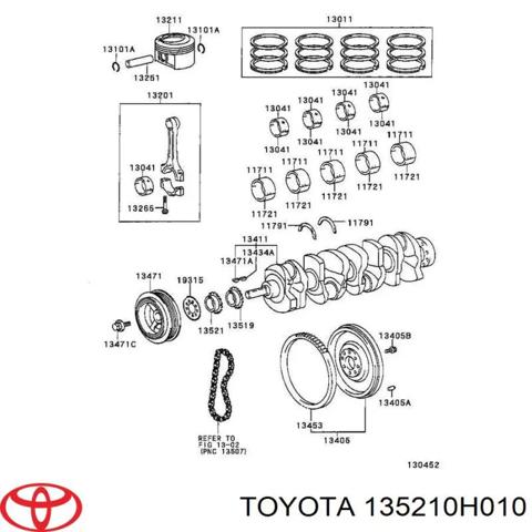 Звезда коленчатого вала 135210H010 TOYOTA
