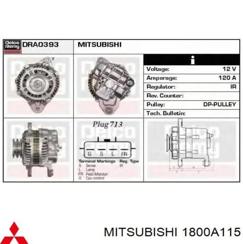 1800A115 MITSUBISHI Генератор купить в Днепр