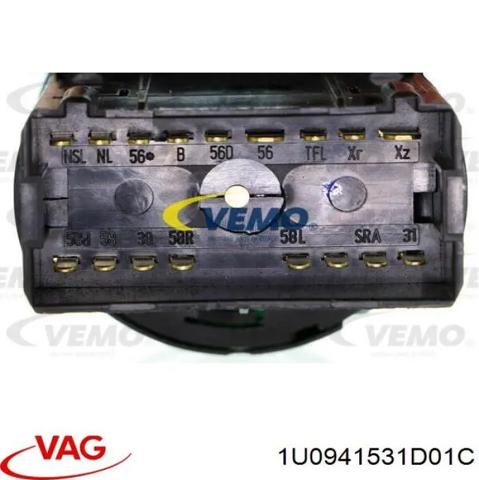 1U0941531D01C VAG Переключатель света фар на "торпедо" купить в Кривой Рог