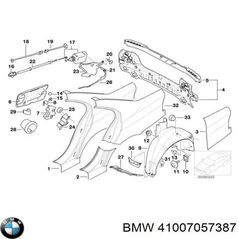 Крыло заднее 41007057387 BMW