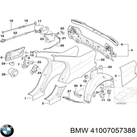 BMW 41007057388 Крыло заднее правое в наличии Черновцы