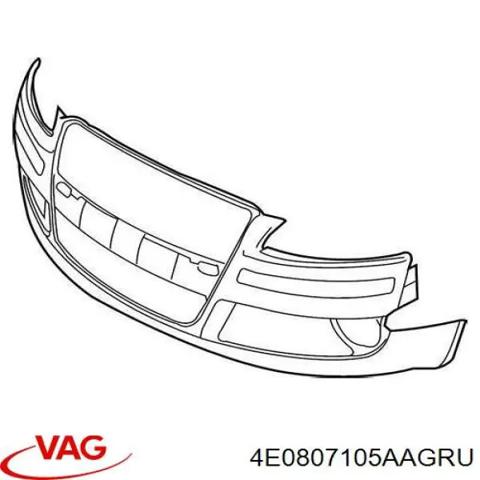 Кожух бампера переднего 4E0807105AAGRU VAG